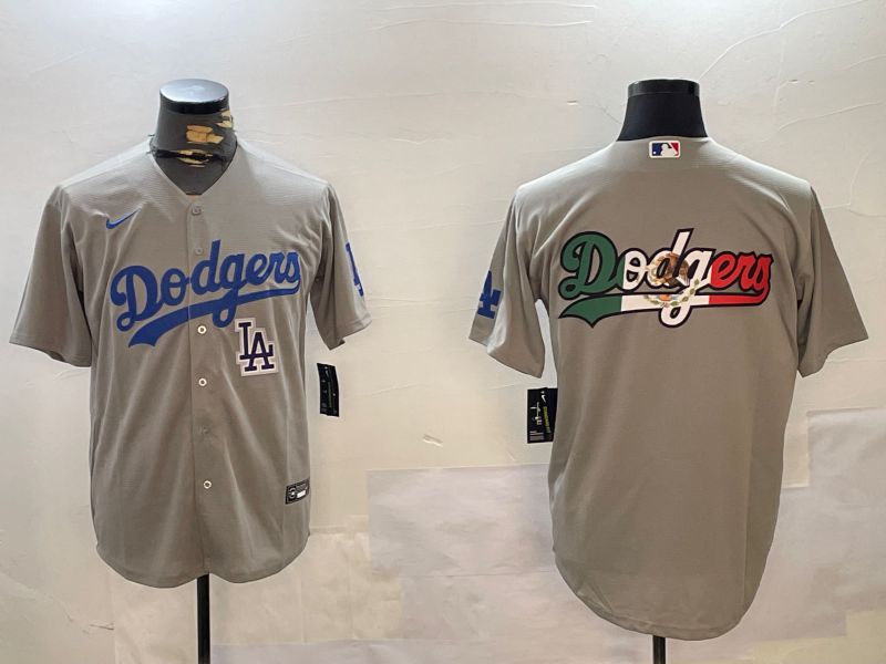 Men Los Angeles Dodgers Blank Grey Game 2024 Nike MLB Jersey style 12164->los angeles dodgers->MLB Jersey